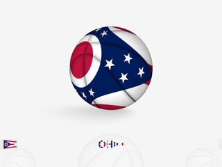 Ohio Basketball Concept with National Flag Design.