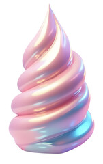 IridescentSwirl, abstract design features pleasing pink blue gradient. Holographic