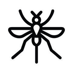 Obraz premium Stylized Mosquito Illustration Portraying Disease Carrier Insect in Simple Black and White Design Depicting Pest Control