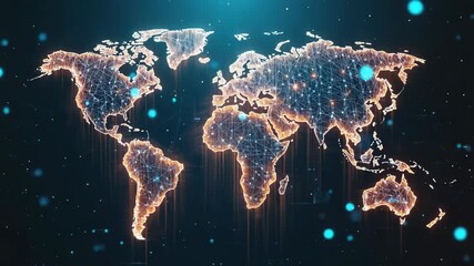 Interactive display of global connectivity and digital networks
