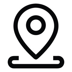 Minimalist Map Marker Icon Stands Out A Clean and Simple Design for Navigation and Location Services Illustration