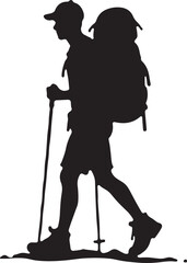 
Hiking Mountain Silhouette Bundle