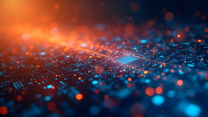 Radiant Digital Backdrop Circuit Networks Data