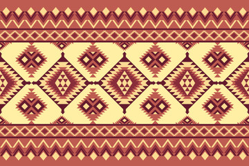 Yellow , Brown,Red Brown , and cream ethnic boho seamless pattern. Native American, Navajo pattern, tribal vector texture. Aztec ornament.
Design for black ground , curtains, blankets and wallpaper 