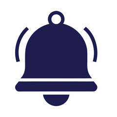 Notification Bell Icon Silhouette Black Vector – Alert Symbol for App and Web UI