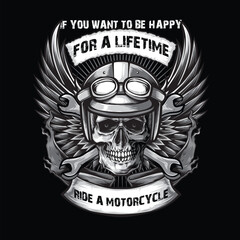 Motorcycle riding tshirt design vector design	