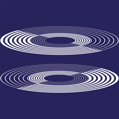 Abstract disc pattern. Circular geometric design. Blue gradient background. Vector illustration.