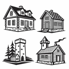 Fototapeta premium set of houses
