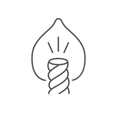 Candle wick line outline icon