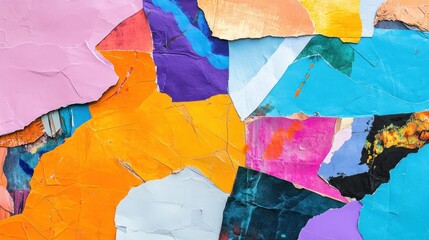 Colorful paper collage