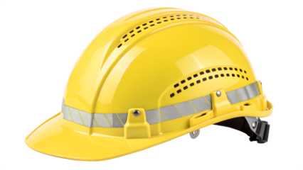 yellow helmet isolated on white