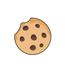 Bitten Chocolate Chip Cookie Vector IllustrationBitten Chocolate Chip Cookie Vector Illustration.