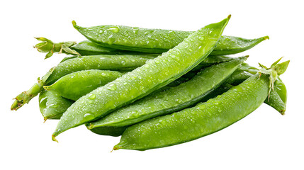 Fresh Green Peas Water Droplets Healthy Food