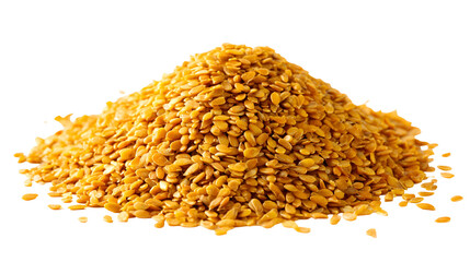Golden flax seeds healthy food pile nutrition