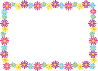 Marguerite Flower Frame Clipart SVG