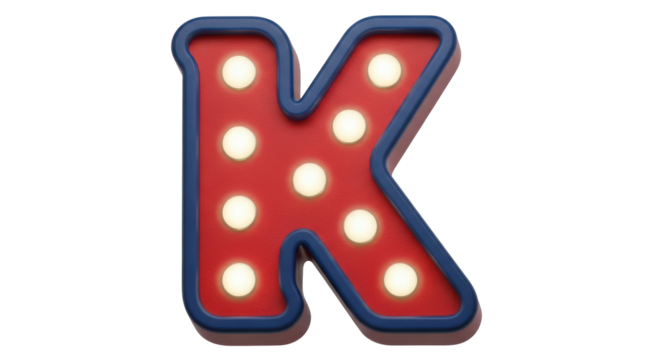Isolated Letter K Sign
