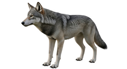 Isolated Standing Wolf