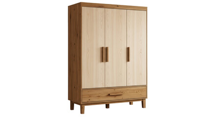 Isolated Wooden Wardrobe