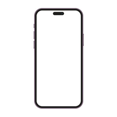 Psd mockup mobile device with white screen isolated