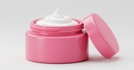 Luxurious Pink Moisturizing Cream Jar  Hydrating Skincare for Soft, Radiant Skin