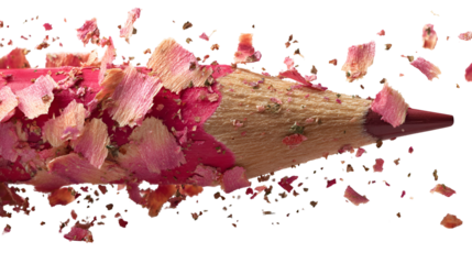Sharpened Pink Pencil with Shavings