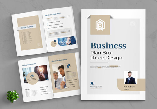 Business Plan Brusher Template Layout