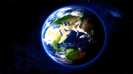 Obraz premium earth globe isolated on white