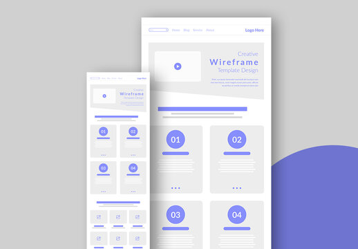 Minimal Wireframe Template Layout