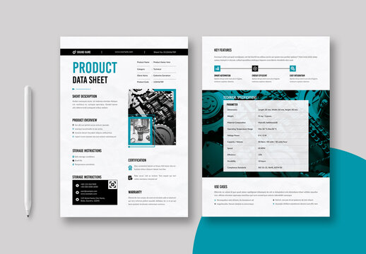 Product Data Sheet Layout