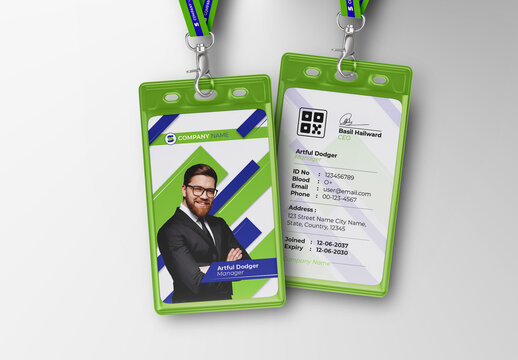 Professional Corporate ID Card Template