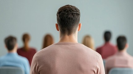 A diverse group of adults attentively focused on well being and personal development concepts during an educational professional seminar or training session