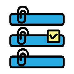 Fototapeta premium Task Done Vector Filled Icon Design