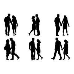 Romance in Silhouette: A collection of elegant silhouettes depicting couples in intimate moments. Capturing the essence of love, the images showcase the simple beauty of connection.