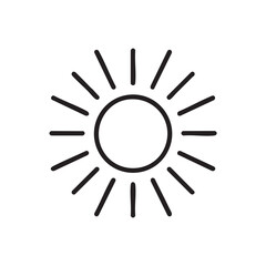 Radiant sun symbol for summer activities and outdoor designs