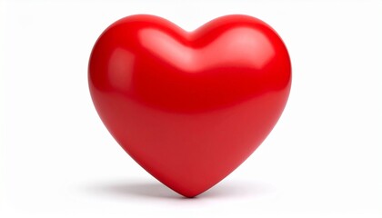 red heart isolated on white