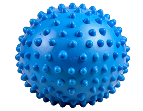 Spiky Dental Ball for Dogs with Treat Holes, isolated on a transparent background