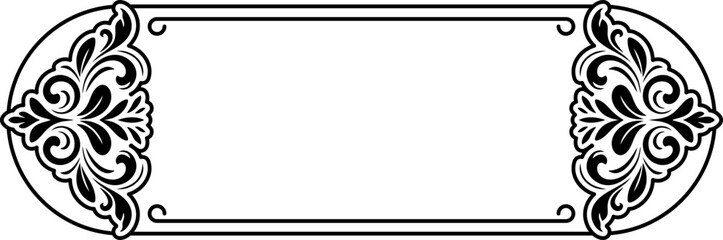 Floral Tittle Box Border Frame