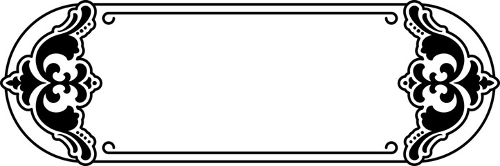 Floral Tittle Box Border Frame