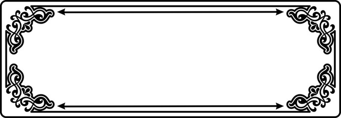 Floral Tittle Box Border Frame