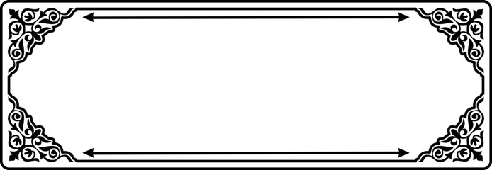 Floral Tittle Box Border Frame