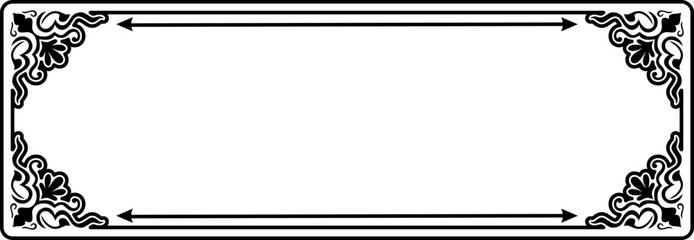 Floral Tittle Box Border Frame