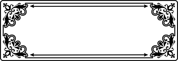 Floral Tittle Box Border Frame