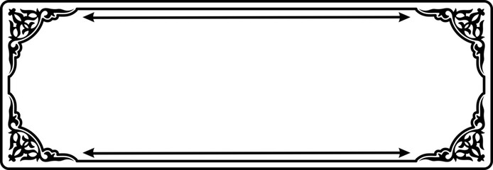 Floral Tittle Box Border Frame