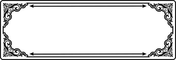 Floral Tittle Box Border Frame