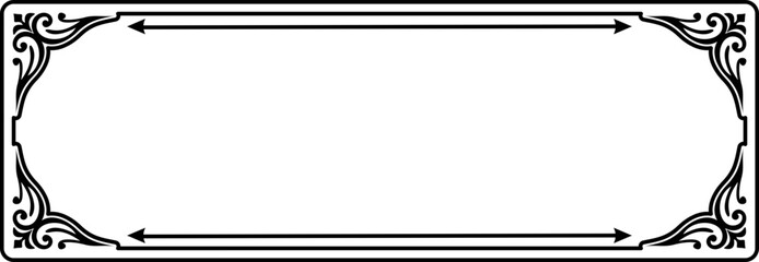 Floral Tittle Box Border Frame