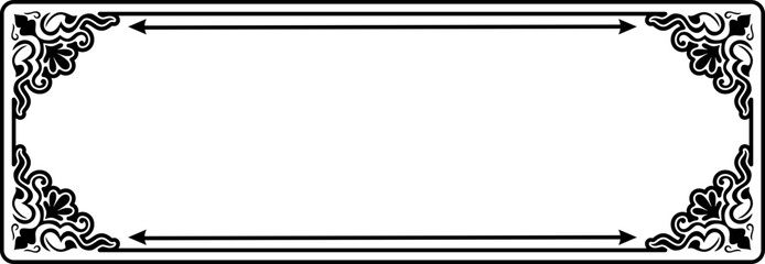 Floral Tittle Box Border Frame