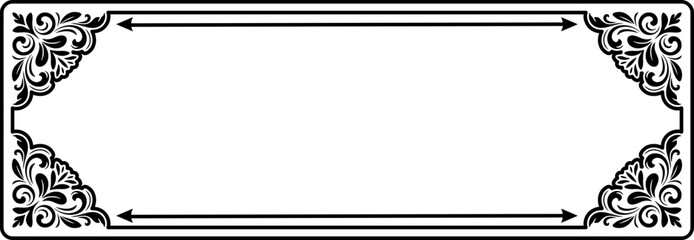 Floral Tittle Box Border Frame