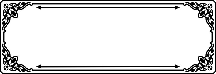 Floral Tittle Box Border Frame