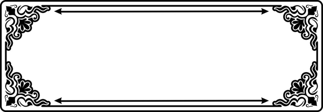 Floral Tittle Box Border Frame