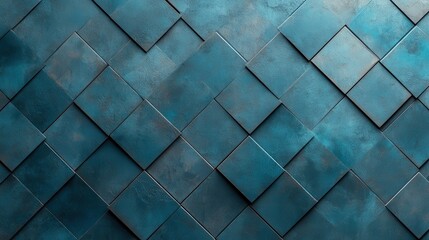 An elegant arrangement of blue textured tiles that creates a modern and sophisticated atmosphere, perfect for interior design and architecture projects.